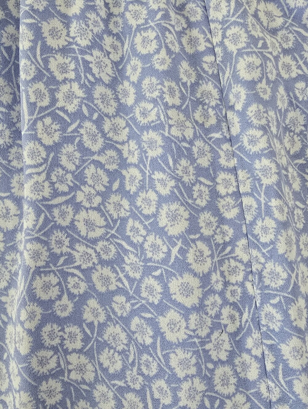 Abercrombie & Fitch Blue Floral Smocked Midi Dress S Side Slit Ruffles Pockets - Picture 12 of 16